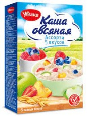 Каша овсяная Ассорти 5 вкусов Увелка